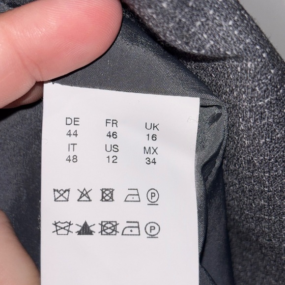 Boss Hugo Boss Jibena Women's Grey Wool Blazer/Pant Suit Size 12 Lined - Picture 5 of 16